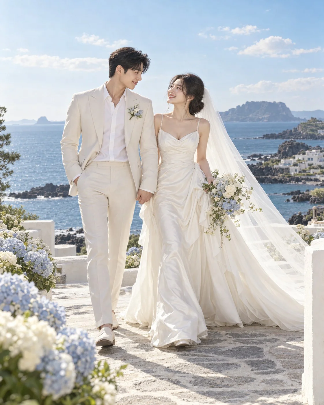 함께하는 두 사람의 웨딩 사진